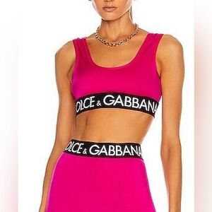 DOLCE & GABBANA
Top with Branded Elastic in Nylon
